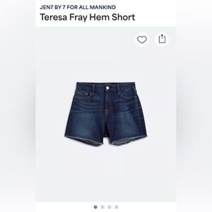 NWT- Jen 7, by 7 for all mankind shorts - size 10